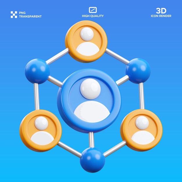 Illustrazione 3D della rete PSD