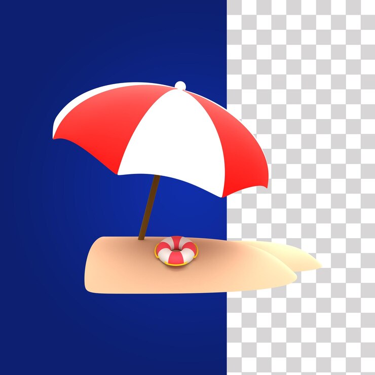 PSD illustrazione 3d della sedia a sdraio