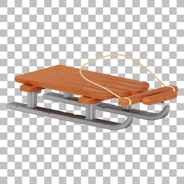 Illustrazione 3D della slitta