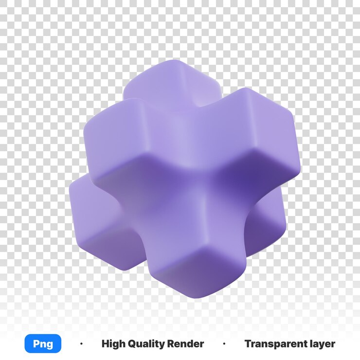 Illustrazione 3D della struttura atomica chimica fisica di un modello 3D su sfondo trasparente