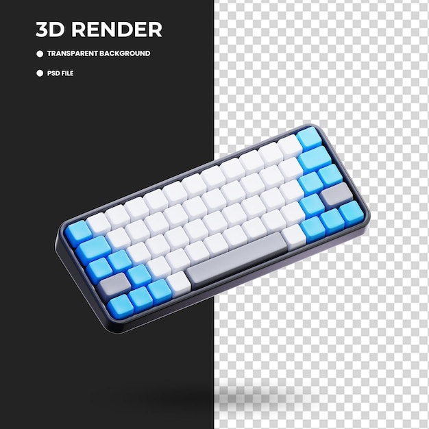 Illustrazione 3D della tastiera