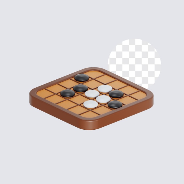 Illustrazione 3D della tavola di Go