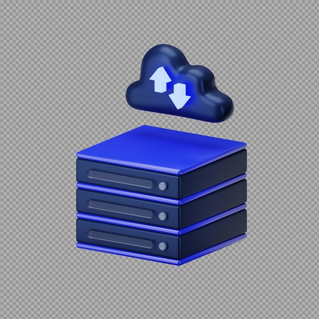 Illustrazione 3D della tecnologia cloud