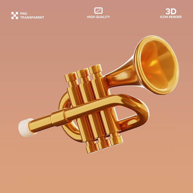 Illustrazione 3D della tromba PSD
