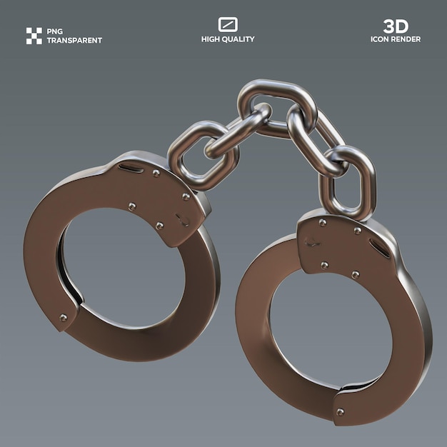 Illustrazione 3D delle manette PSD