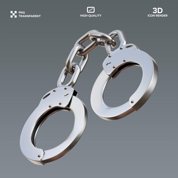 Illustrazione 3D delle manette PSD