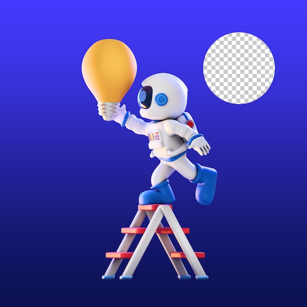 illustrazione 3D di astro reach lightbulb