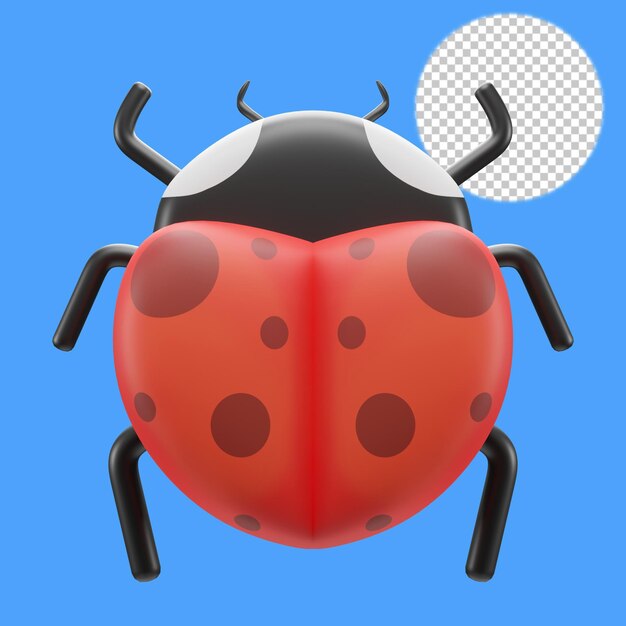 illustrazione 3d di bug carino