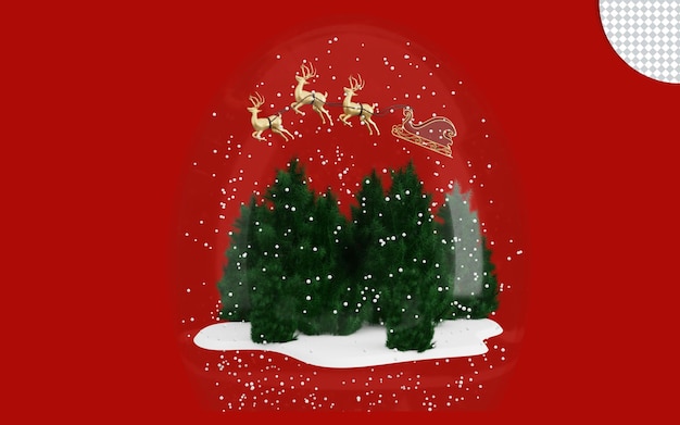 illustrazione 3d di buon natale