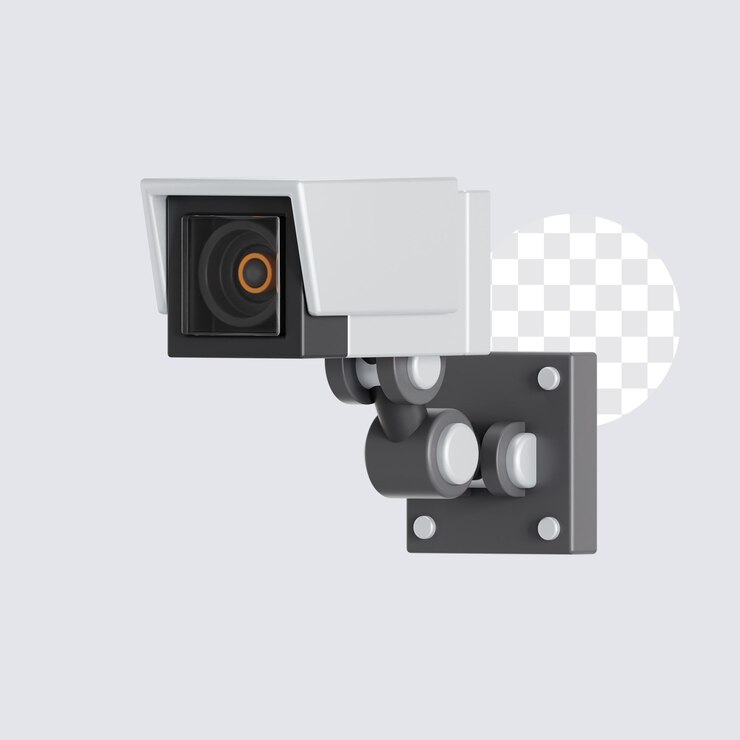 PSD illustrazione 3d di cctv
