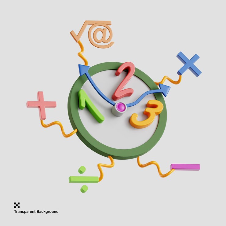 PSD illustrazione 3d di concetti matematici e numeri