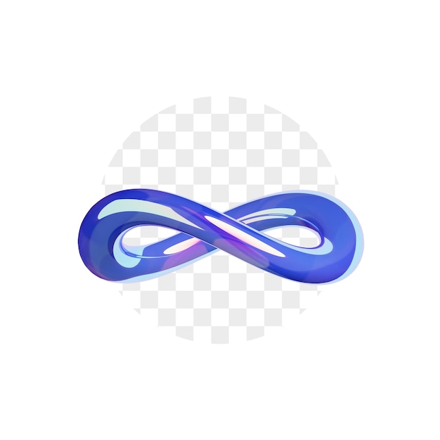 Illustrazione 3D di forme olografiche a loop