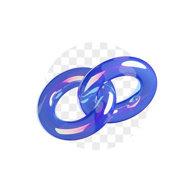 PSD illustrazione 3d di forme olografiche rotonde