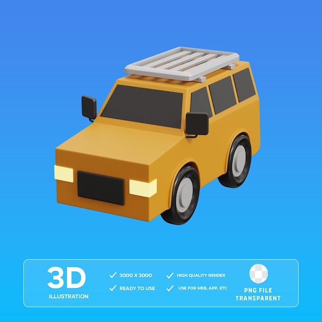 Illustrazione 3D di Jeep