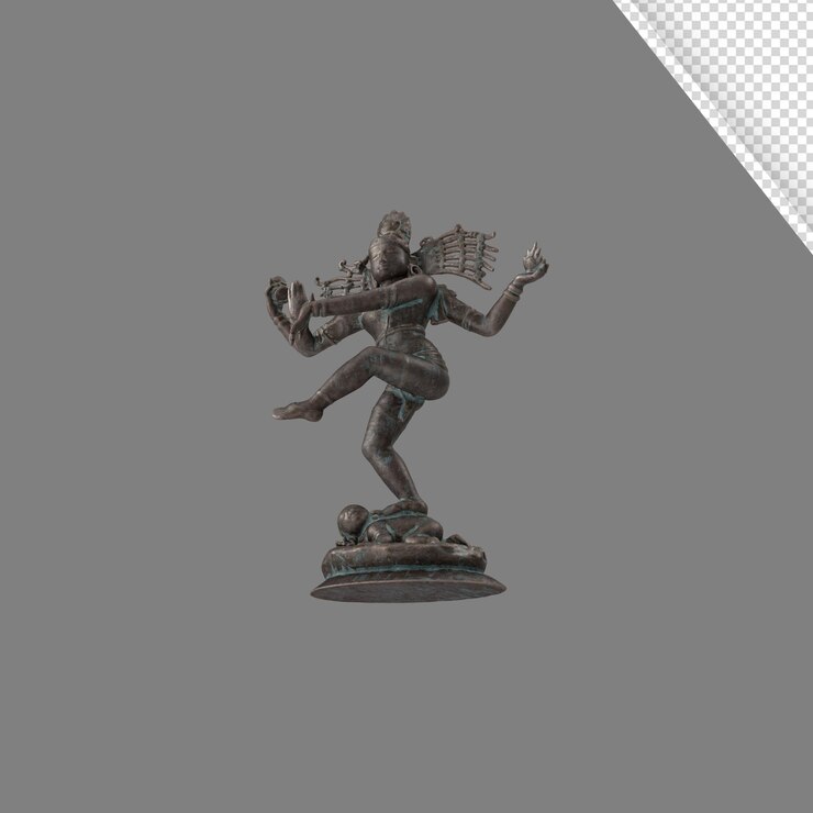 Illustrazione 3D di Lord Shiva con sfondo trasparente