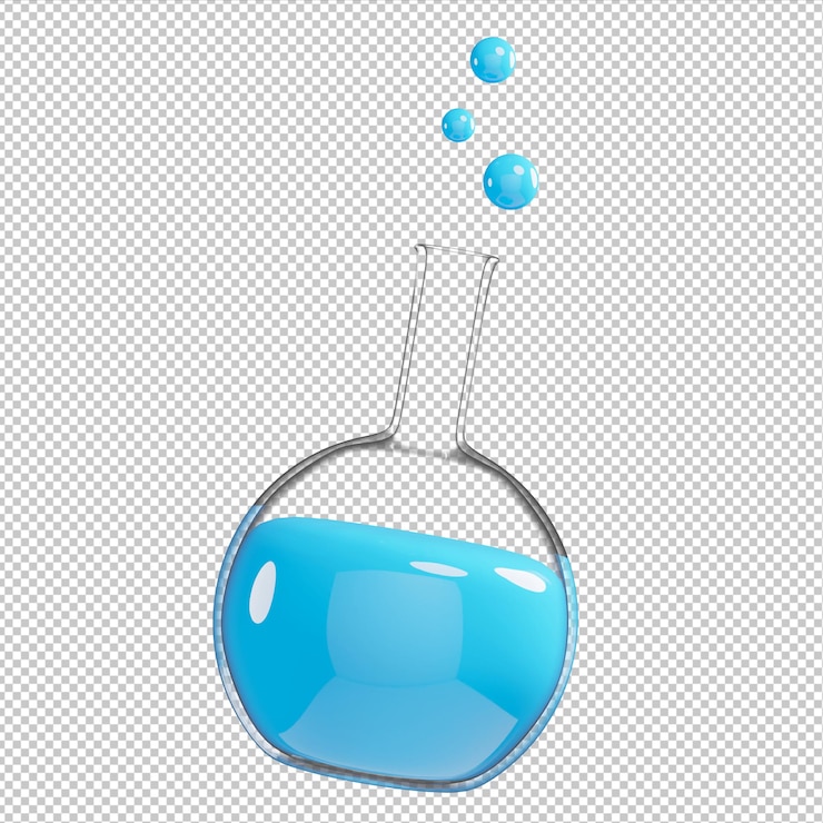 PSD illustrazione 3d di pozione chimica
