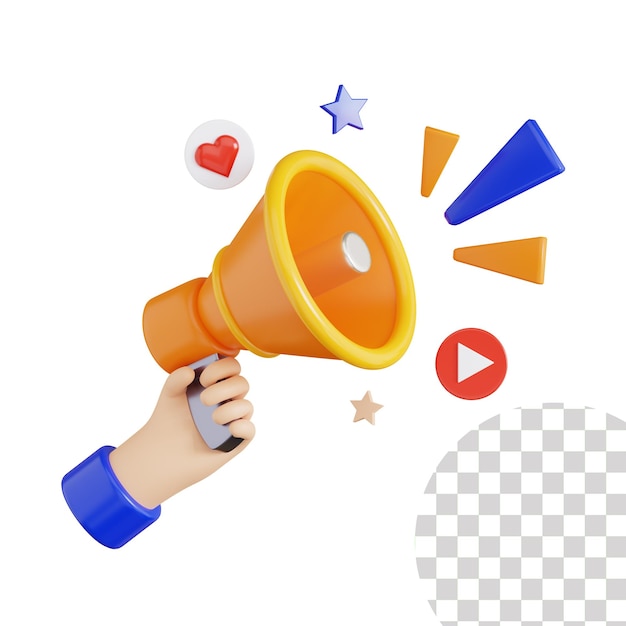 Illustrazione 3d di promozione delle vendite