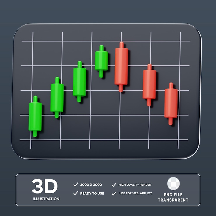 PSD illustrazione 3d di psd bearish engulfing