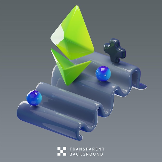 Illustrazione 3D di PSD Ethereum
