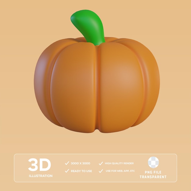 Illustrazione 3D di PSD Pumpkin