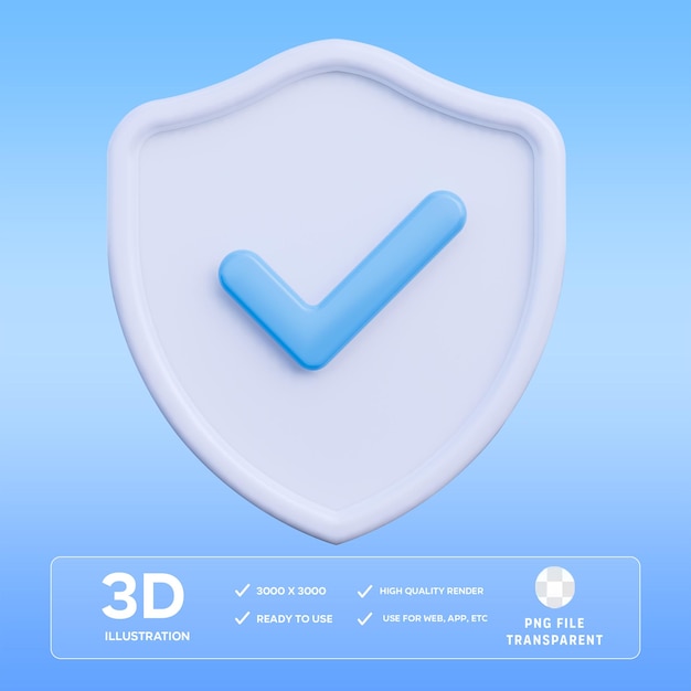 Illustrazione 3D di PSD Secure Shield