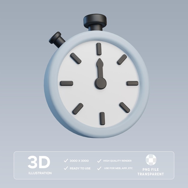 Illustrazione 3D di PSD StopWatch