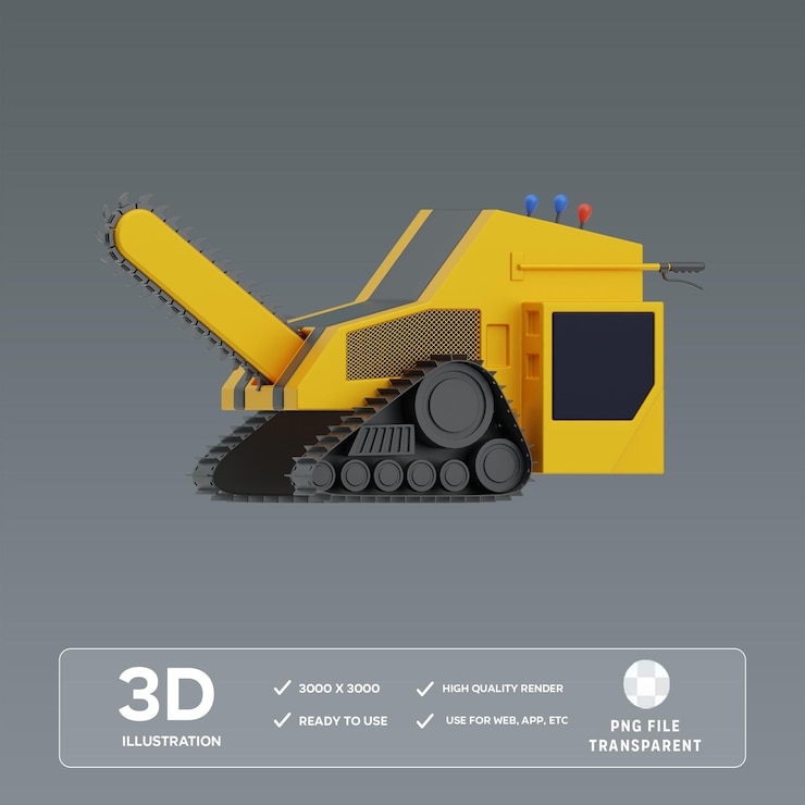 PSD illustrazione 3d di psd trencher