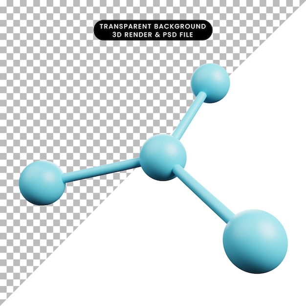 Illustrazione 3D di semplice icona fisica