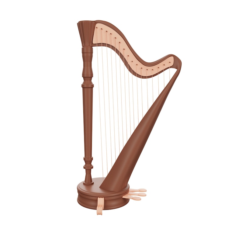PSD illustrazione 3d di strumenti musicali