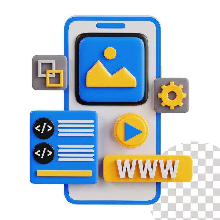 PSD illustrazione 3d di uiux design