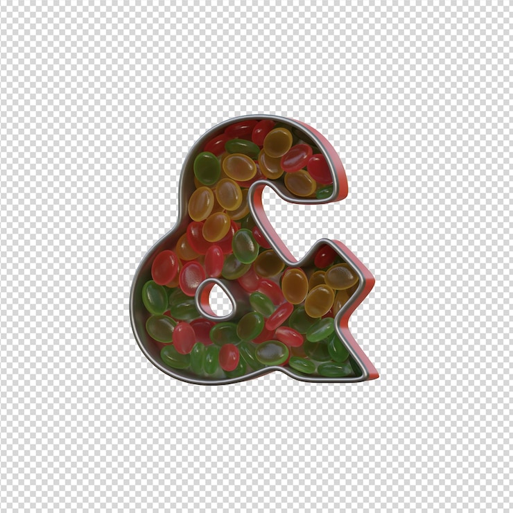 PSD illustrazione 3d di un disegno astratto con sfondo trasparente