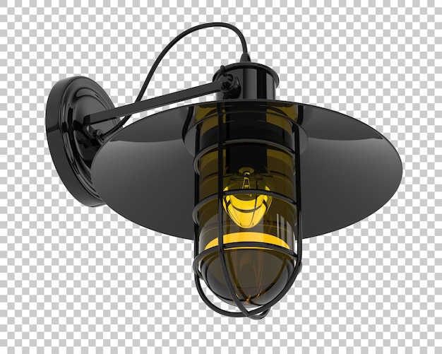 Illustrazione 3D di una lampada esterna isolata su uno sfondo trasparente