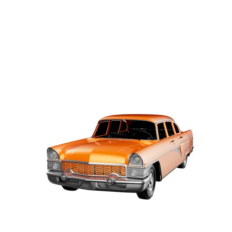 PSD illustrazione 3d di vecchie auto