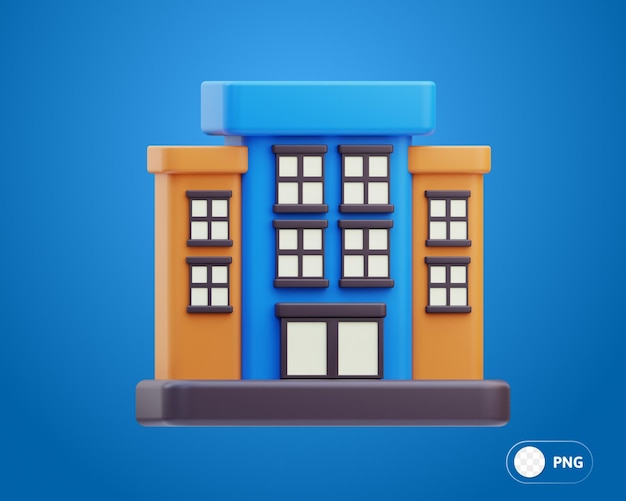 Illustrazione 3D di viaggio dell'hotel