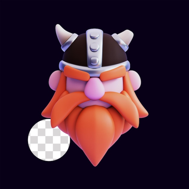 Illustrazione 3D di Viking Warior Avatar
