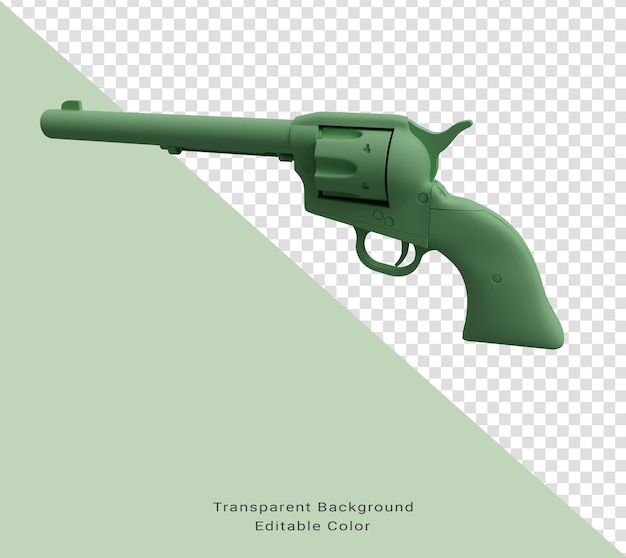 Illustrazione 3d di Wild West Colt Peacemaker Pistol Antique Revolver