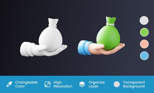 Illustrazione 3D di Zakat