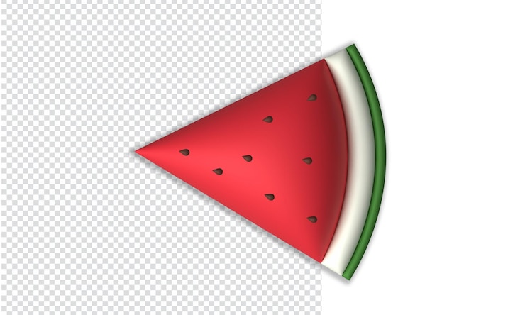 PSD illustrazione 3d disegno della fetta di anguria