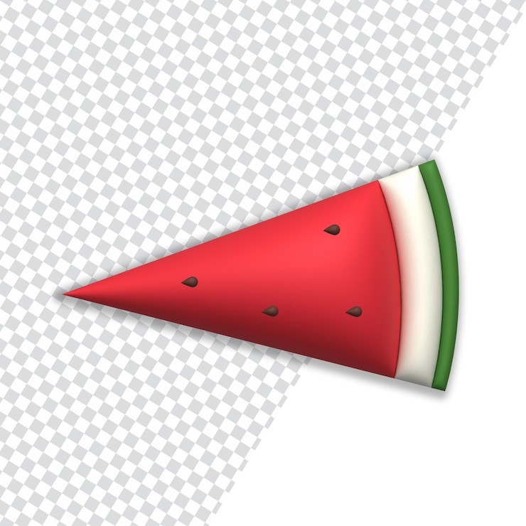 PSD illustrazione 3d disegno della fetta di anguria