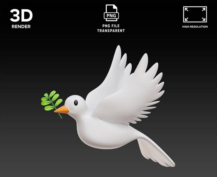 PSD illustrazione 3d dove