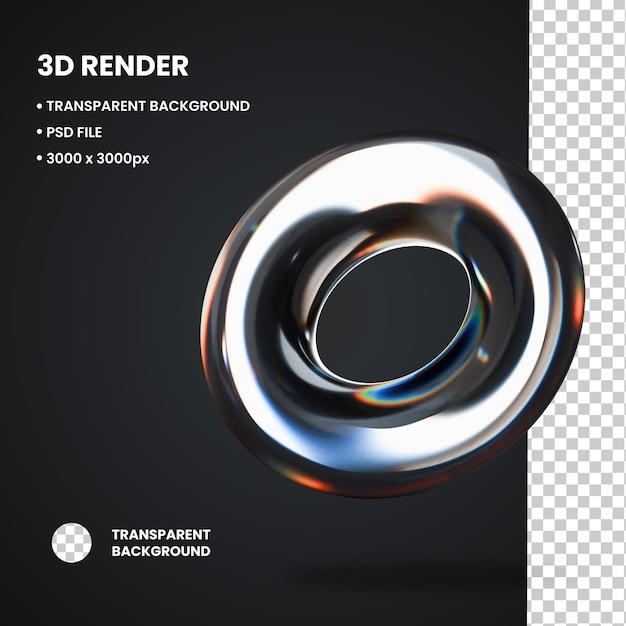 Illustrazione 3D Forma di toroide