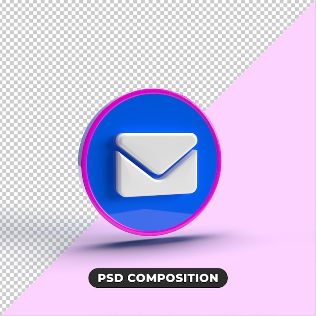 Illustrazione 3D Icona e-mail