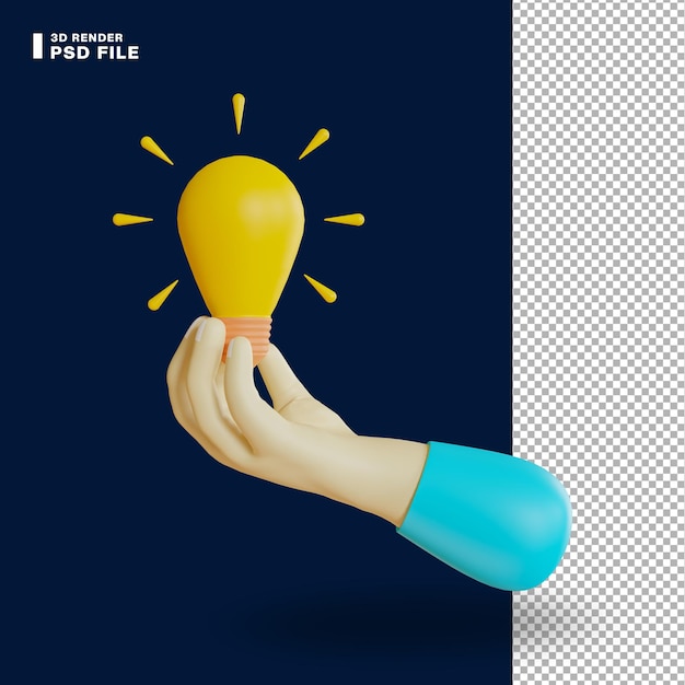 illustrazione 3d idea regalo a mano