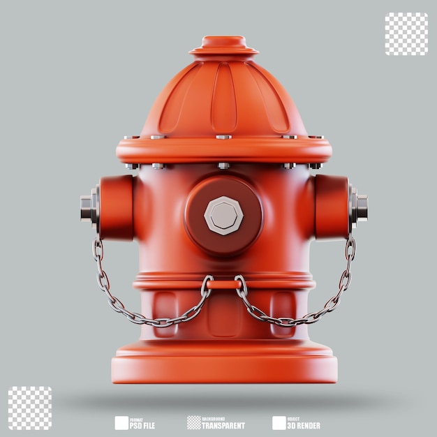 Illustrazione 3D idrante antincendio 2