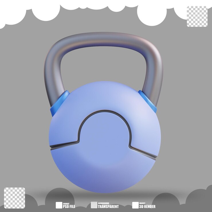 PSD illustrazione 3d kettlebell 2