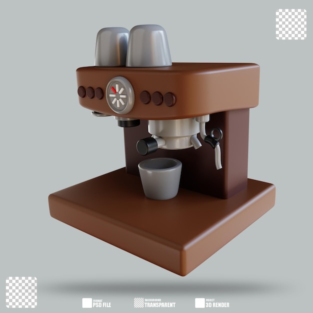 Illustrazione 3D Macchina per caffè espresso 3