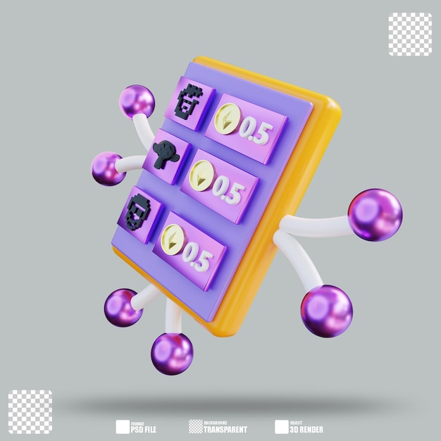 Illustrazione 3D NFT Floor Prezzo 3