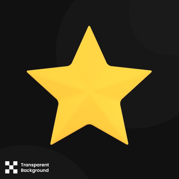 Illustrazione 3D Oggetto stelle 3D Creative Essential Design Icon Pack Rendering 3D