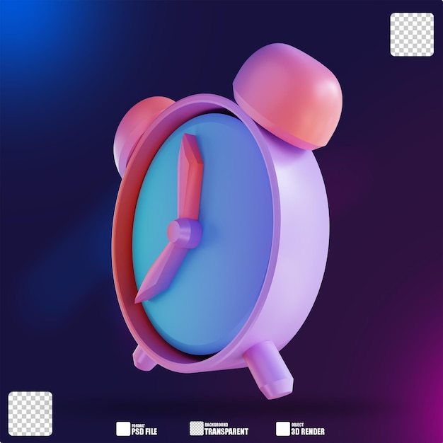 Illustrazione 3D orologio colorato 2