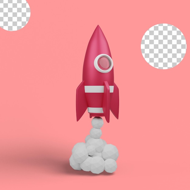 illustrazione 3D. Partenza dell'astronave, decollo del portarazzi pesante